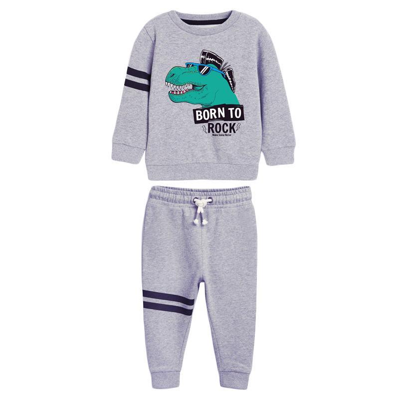 Cotton long-sleeved boy's sweatshirt suit Wholesale