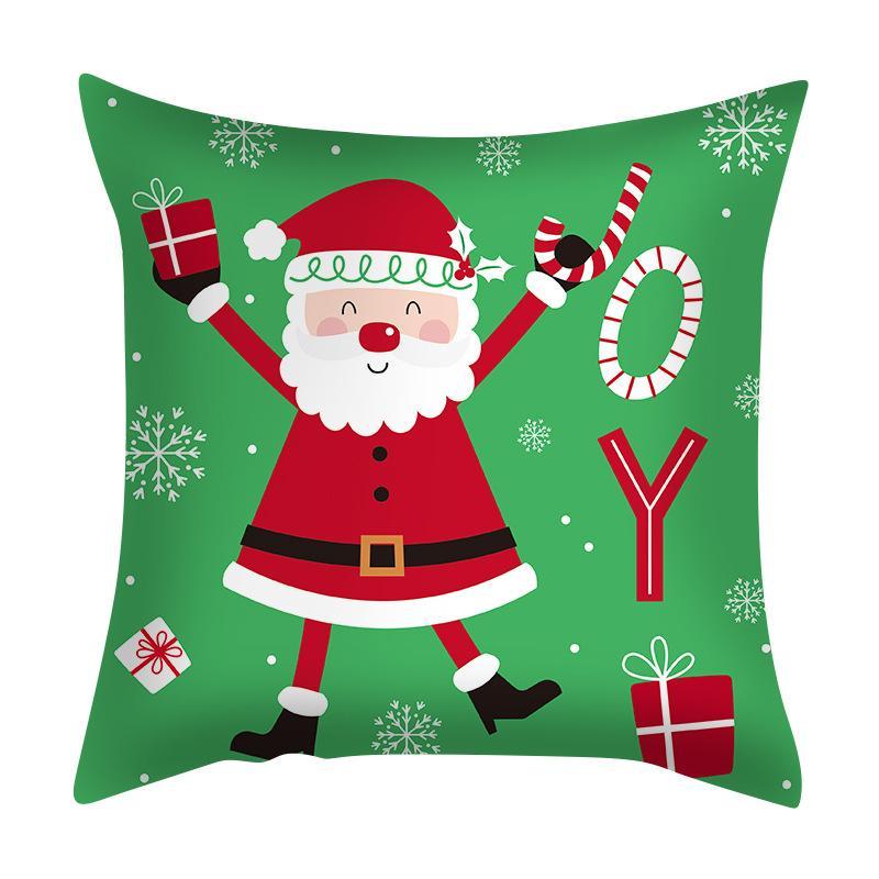 MOQ 8Pcs Christmas Santa Claus Cushion Cover Without Filler