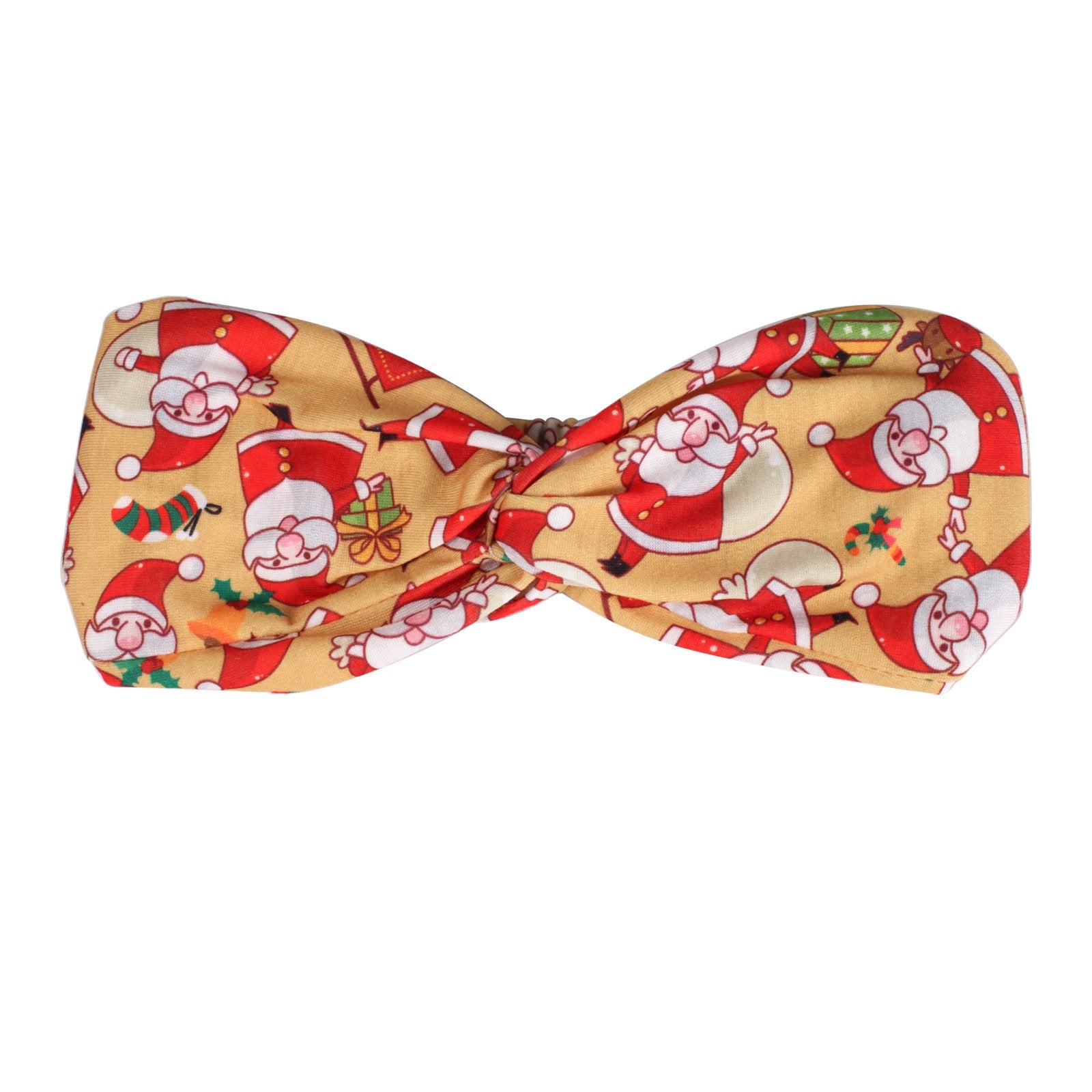 MOQ:8pcs Christmas Santa Claus Print Hair Band Wholesale