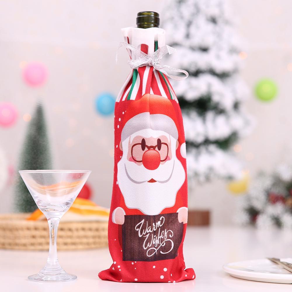 MOQ: 6PCS Christmas decoration wine bottle cover wholesale