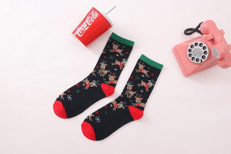 20PCS Random color Christmas cotton medium tube socks wholesale