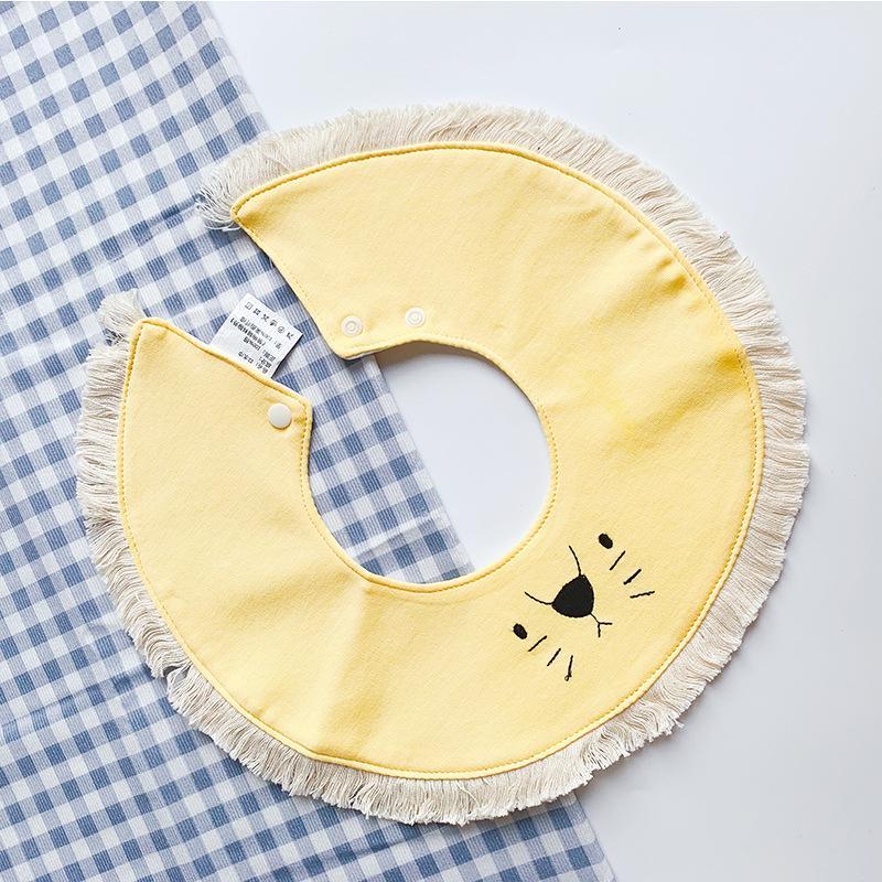 Baby Cotton Saliva Towel Round Rotatable Baby Bib 0-1-2 years old Bibs