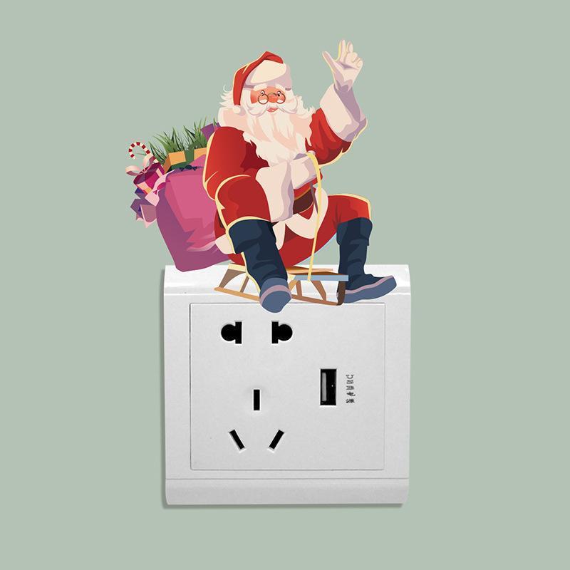 MOQ:10pcs Christmas Snowman Switch Outlet Sticker Wholesale