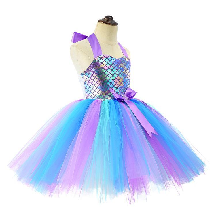 Amazon mermaid dress halloween tutu costume princess dance dress Wholesale