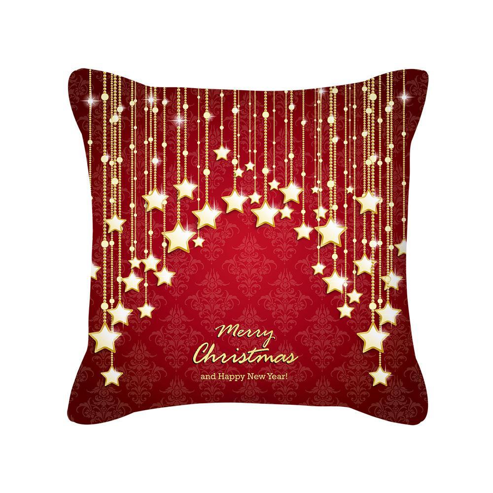 MOQ 6Pcs Christmas Snowflake Print Cushion Cover Without Filler Wholesale