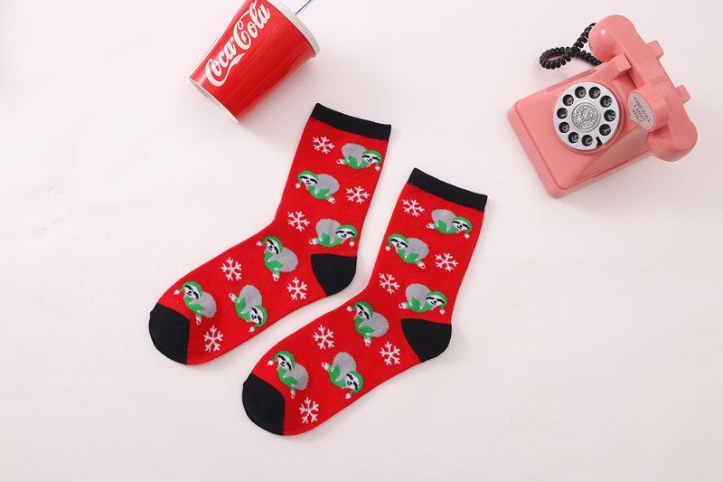 20PCS Random color Christmas cotton medium tube socks wholesale