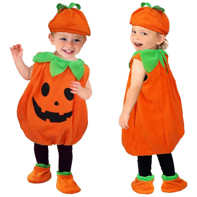 MOQ:3 Packs Halloween COSPLAY children pumpkin costume wholesale