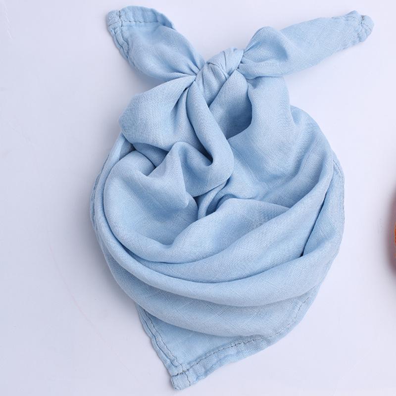 MOQ 10PCS Bamboo cotton bamboo fiber dyed gauze saliva towel triangle scarf Wholesale