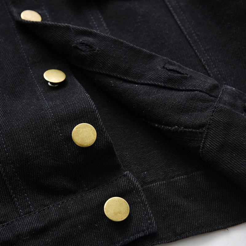 Cotton fashion long-sleeved short denim jacket wholesale