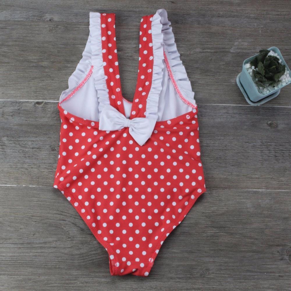 Girl's Polka Dot One-piece Swimsuit Children's Swimsuit