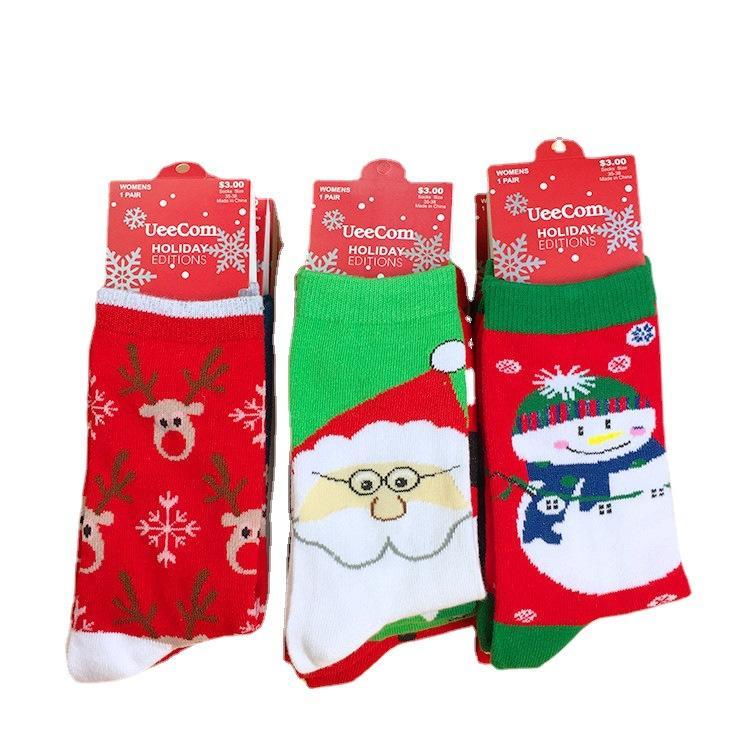 20PCS Random colo Christmas cotton cute men's and women's tube socks wholesale