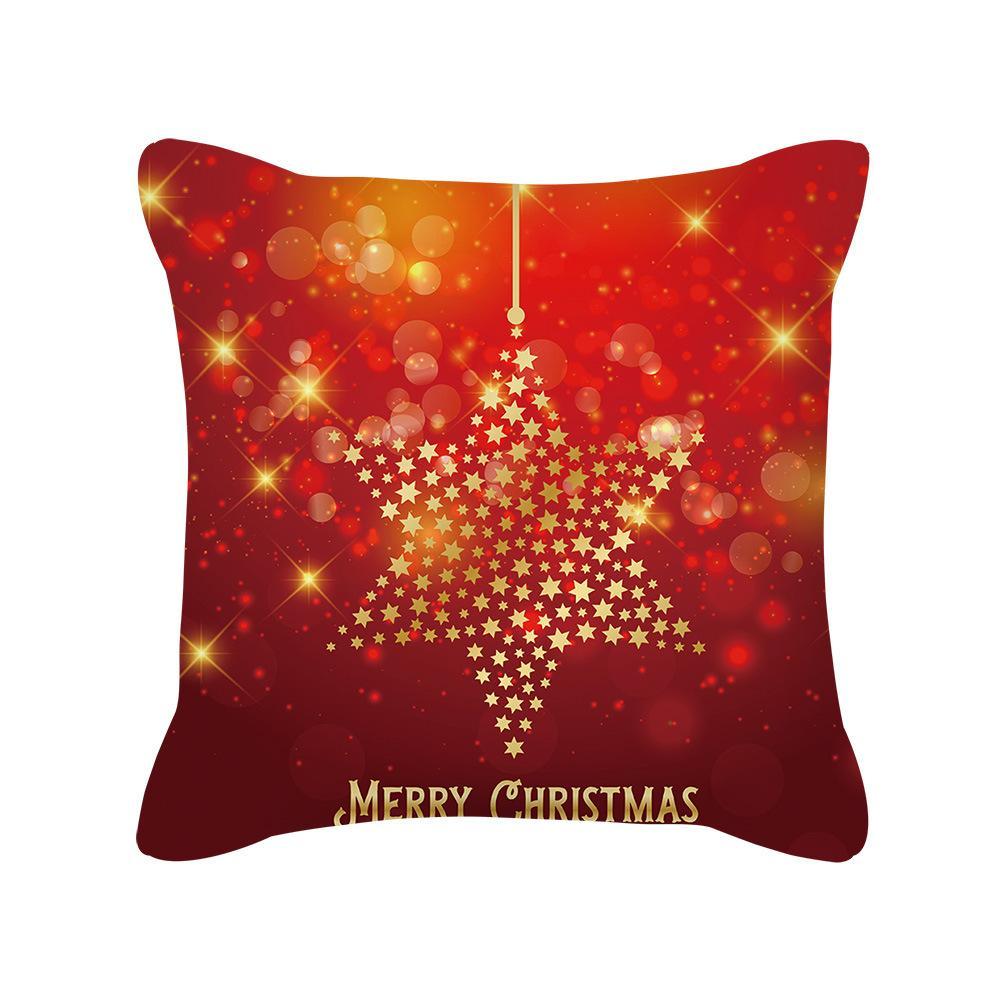 MOQ 6Pcs Christmas Snowflake Print Cushion Cover Without Filler Wholesale