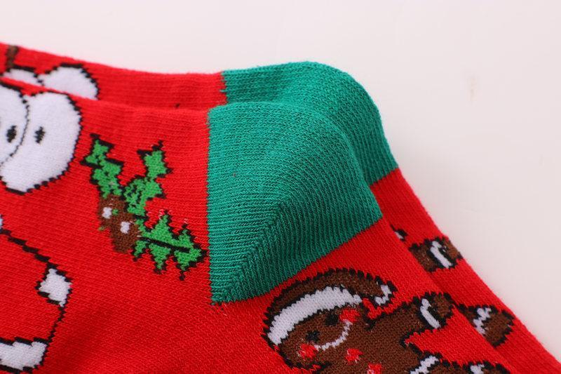 20PCS Random color Christmas cotton medium tube socks wholesale