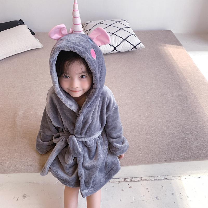 Flannel Unicorn Pajama Bathrobe Wholesale