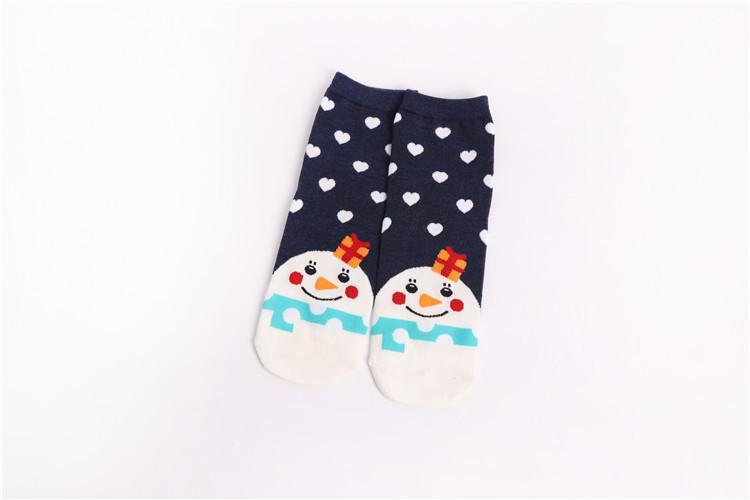 MOQ 10 pairs/2groups Christmas Heart Print Crew Socks Wholesale