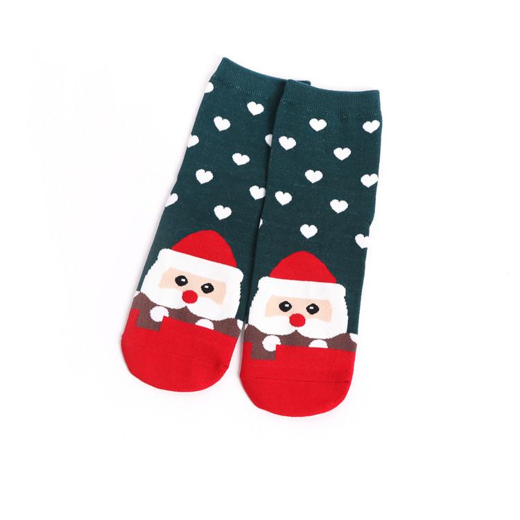 MOQ 10 pairs/2groups Christmas Heart Print Crew Socks Wholesale