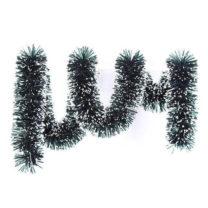 MOQ 10PCS 2m long Christmas festooned top decorated with dark green and white edge