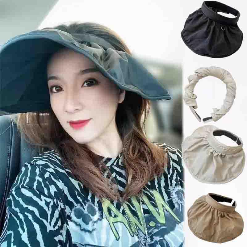 3PCS+  Sunshade anti UV sunscreen shell cap folding hairband wholesale