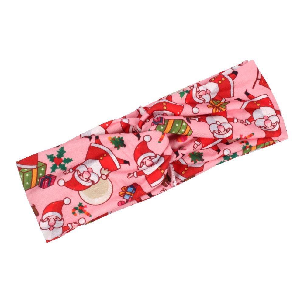 MOQ:8pcs Christmas Print Hair Band Wholesale