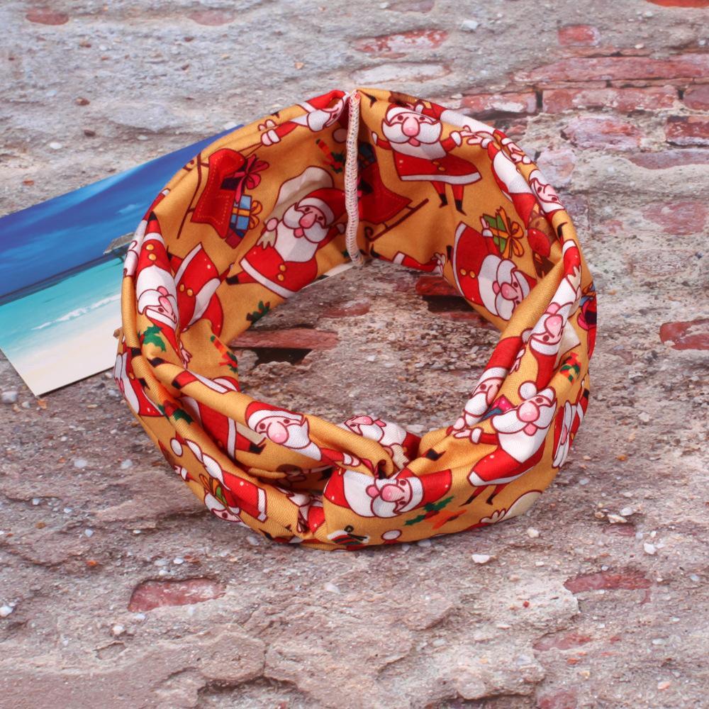 MOQ:8pcs Christmas Print Hair Band Wholesale