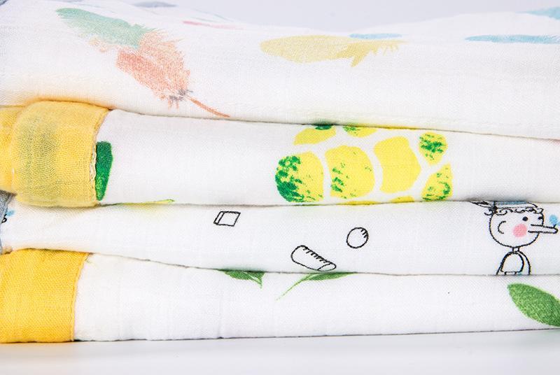 MOQ 3PCS Four-layer bamboo fiber gauze wrap towel bath towel blanket Wholesale