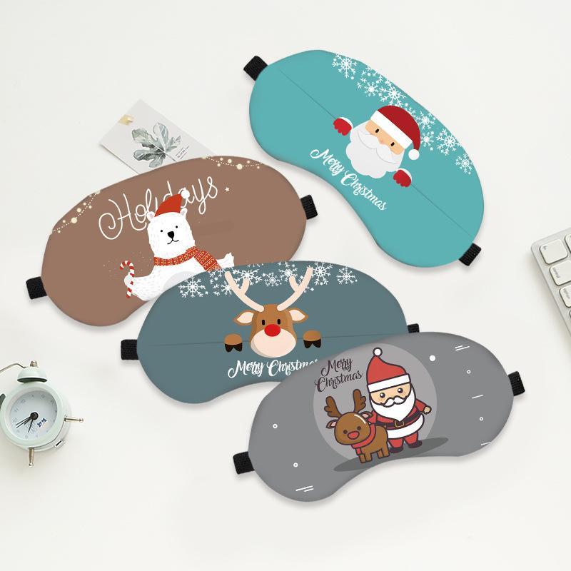 MOQ 8PCS Random color Christmas Cartoon Bear Eye Cover Wholesale