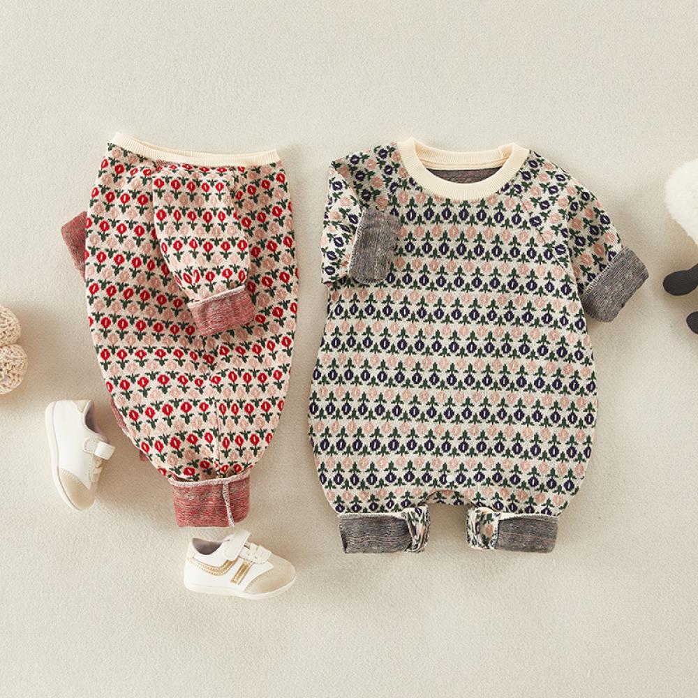 Newborn Boys Autumn Long Sleeve Floral Jumpsuit Buy Baby Clothes Wholesale