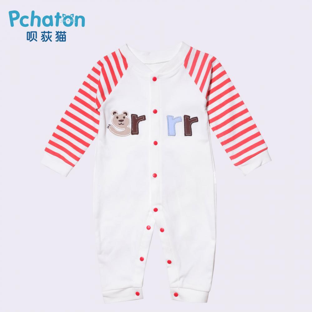 Newborn Baby Long Stripe Sleeve Cartoon Jumpsuit Baby Wholesales