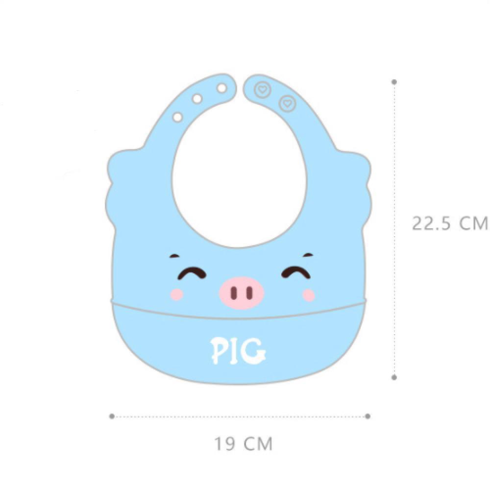 Infant 3PCS Cartoon Printed Silicone Bib Wholesale Baby Accessories