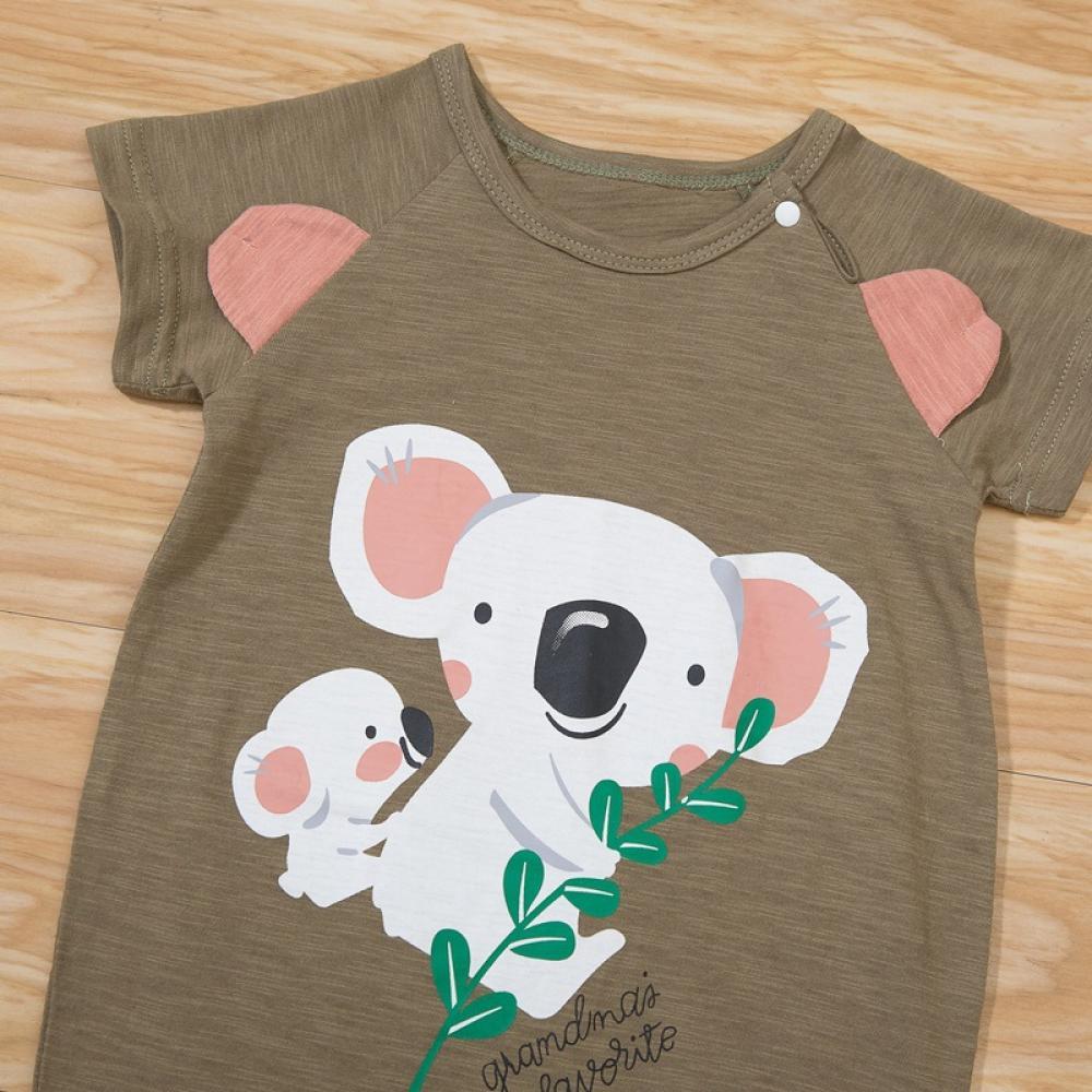 Boys Summer Baby Boy Koala Short Sleeve Jumpsuit Wholesale Baby Dresses