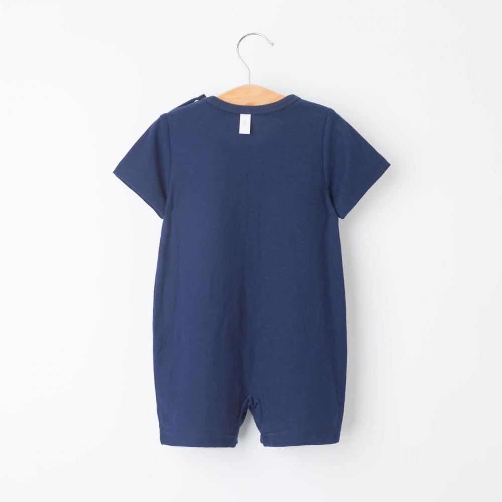 Boys Summer Baby Boy's Bear Letter Print Solid Short Sleeve Jumpsuit Baby Clothes Wholesale Bulk