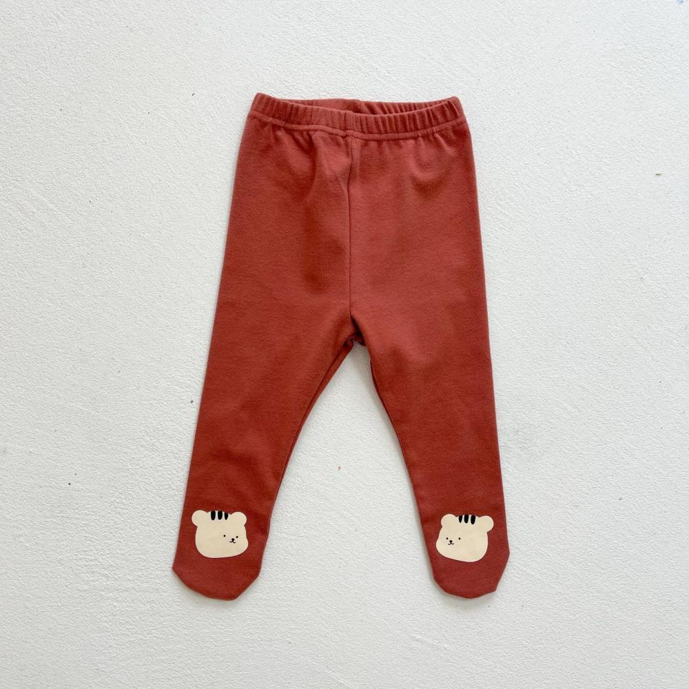 Boys Bear Printed Khaki Long Sleeve Jumpsuit Wholesale Clothing Baby