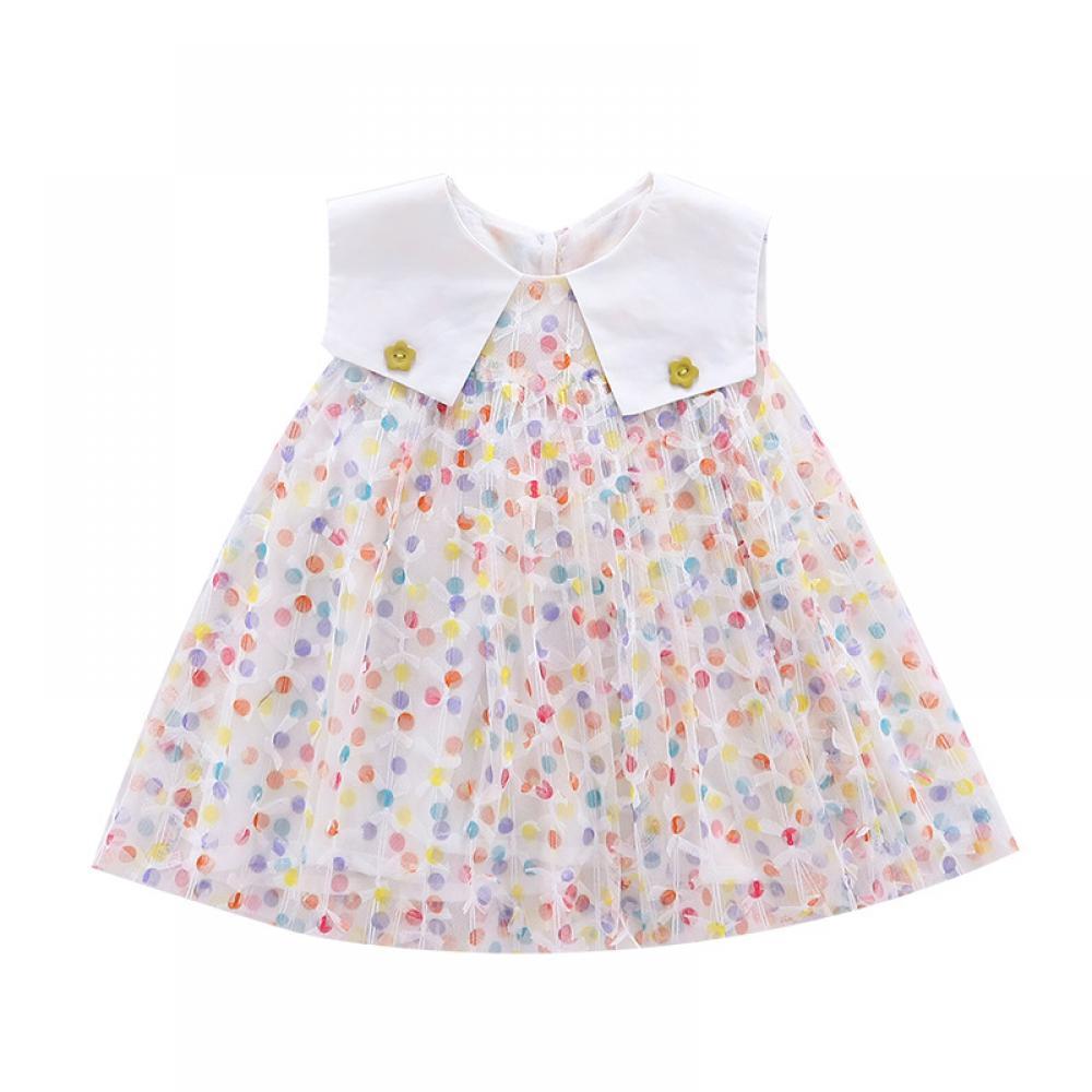 Girls Summer Girl's Mesh Sleeveless Princess Skirt Wholesale Little Girl Boutique Clothing
