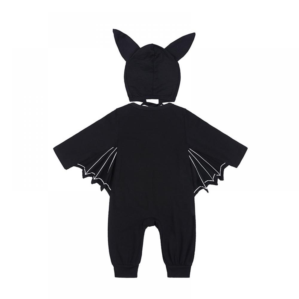 Baby Boy Skull Skeleton Costume Bat Shape Harlequin Baby Onesie Wholesale Newborn Clothes
