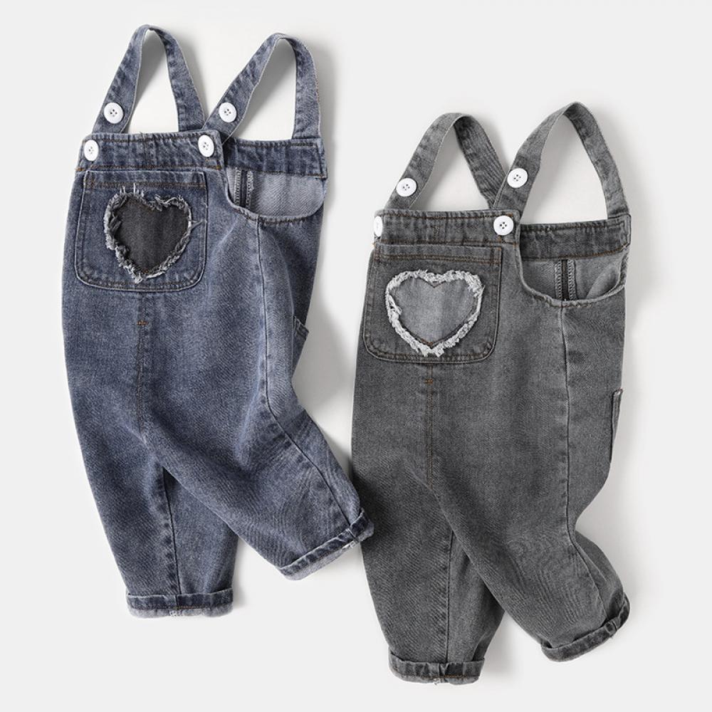Baby Girls Spring/Autumn Lovely Denim Suspenders Boutique Baby Clothes Wholesale