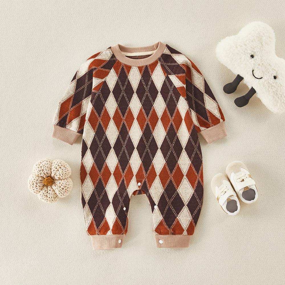 Newborn Boys Patchwork Plaid Romper Buy Baby Clothes Wholesale