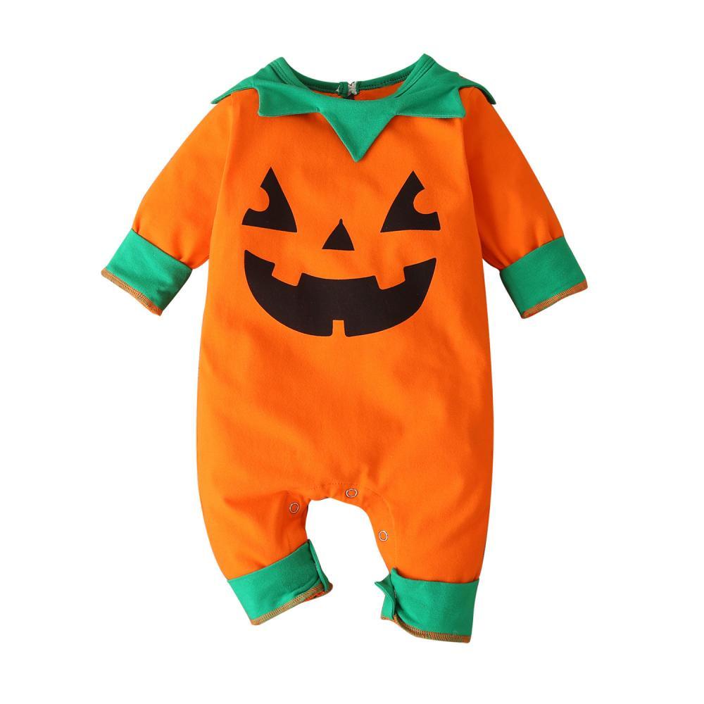 Baby Halloween Style Printed Long Sleeve Jumpsuit Baby Clothing Wholesale