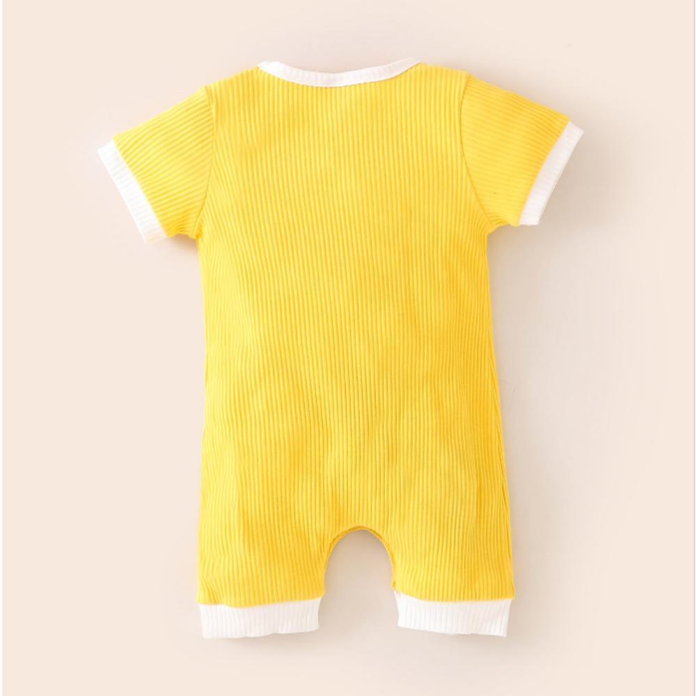 Girls Summer Baby Girl Bow Yellow Pit Strip Short Sleeve Jumpsuit Buy Baby Clothes Wholesale