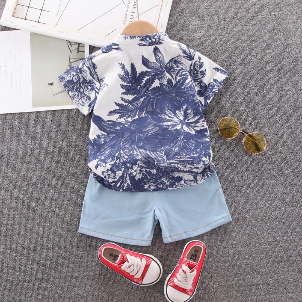 Toddler Boys Set Summer T-shirt And Jeans Shorts Wholesale Boy Clothes