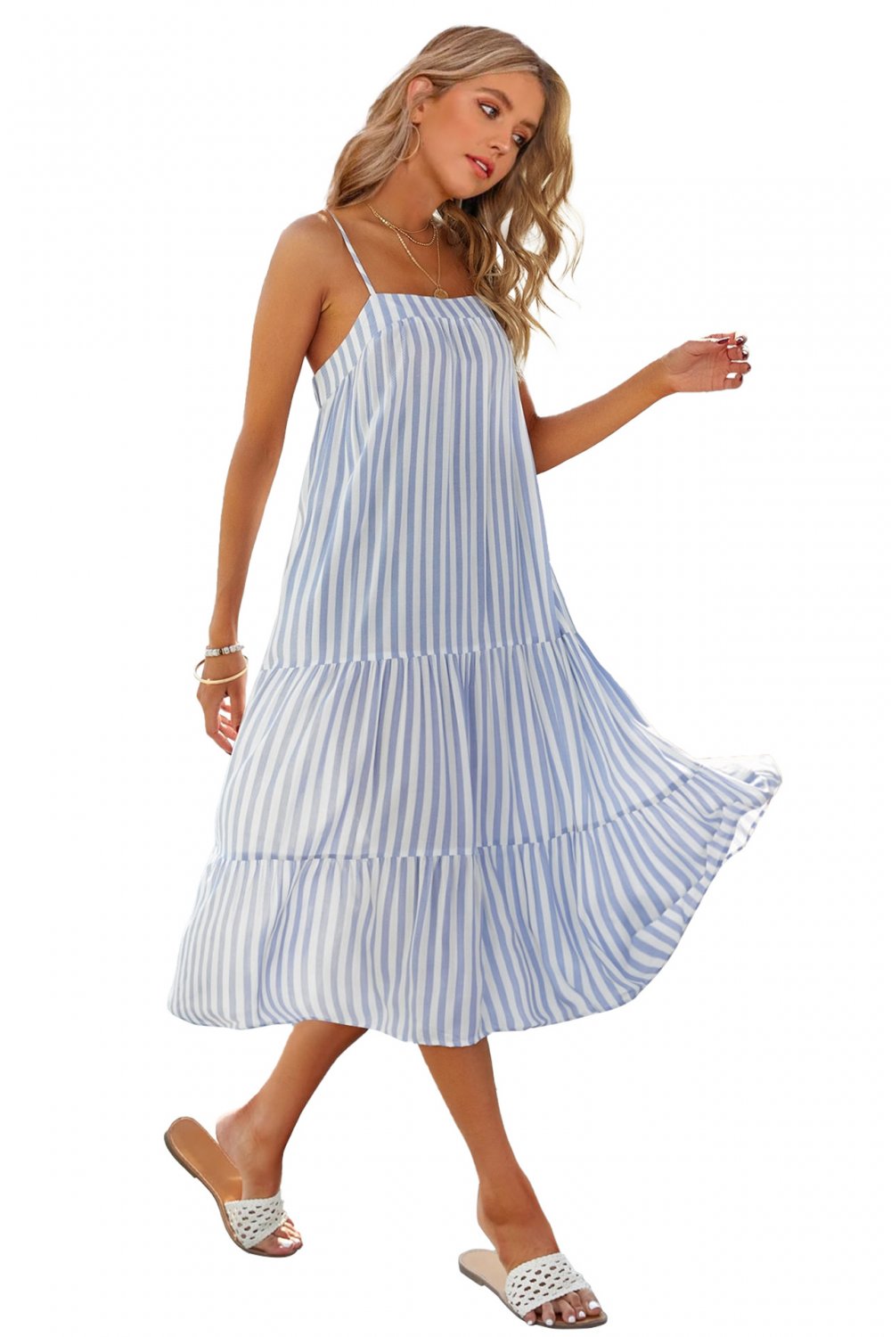 Women Sexy Dress Stripe Sling Dress Wholesale
