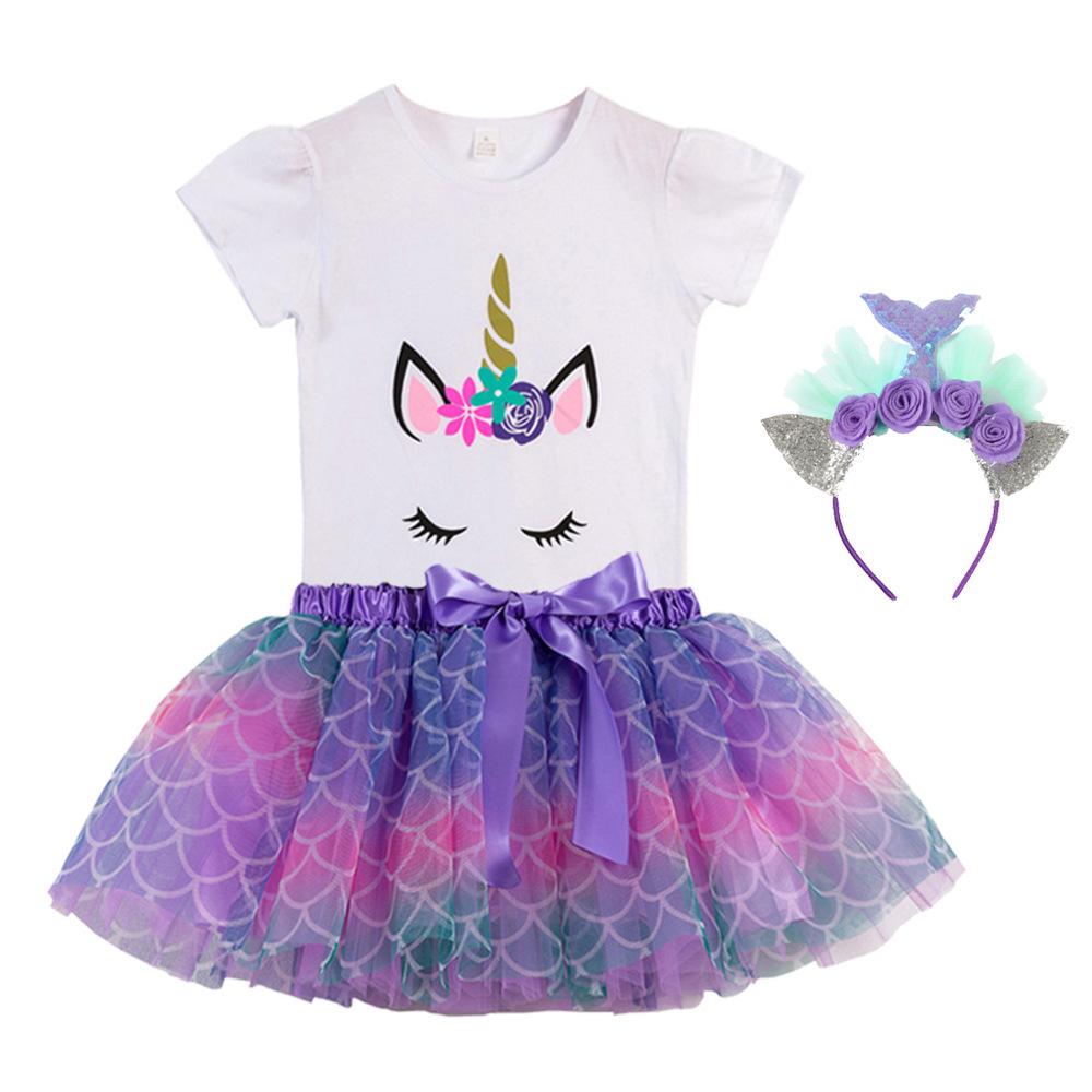 Baby Girls Unicorn Top and Tulle Skirt And Headband Set Buy Baby Clothes Wholesale