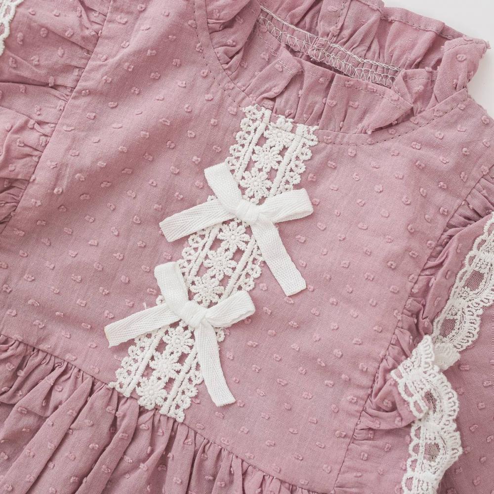 Girls Lolita Long Sleeve Lace Fashion Jumpsuit Wholesale Baby Rompers