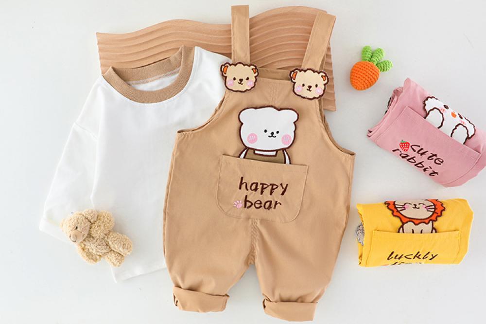 Baby Boys Spring/Autumn Long-sleeve Korean Style Suspender Suit Baby Wholesales