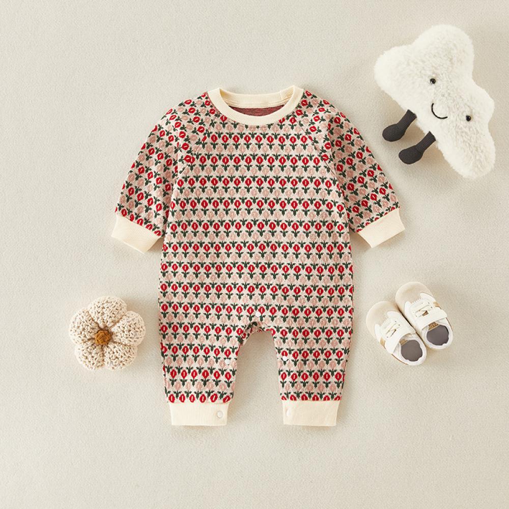 Newborn Boys Autumn Long Sleeve Floral Jumpsuit Buy Baby Clothes Wholesale