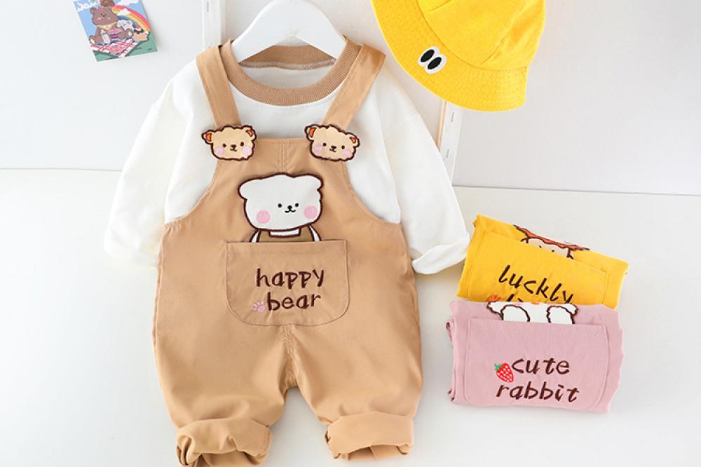 Baby Boys Spring/Autumn Long-sleeve Korean Style Suspender Suit Baby Wholesales