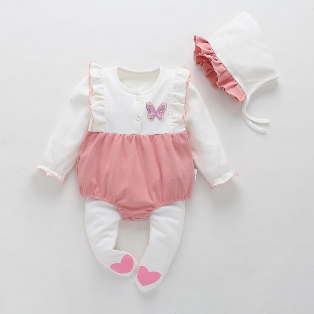 Newborn Bow-tie Long-sleeve Spring and Autumn Jumpsuit Wholesale Clothing Baby