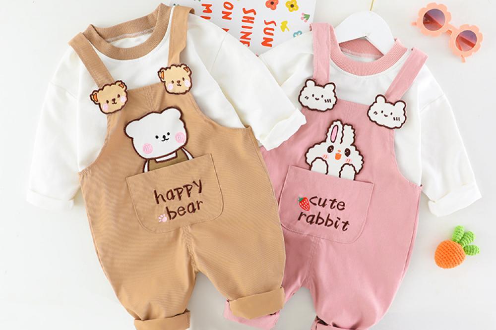 Baby Boys Spring/Autumn Long-sleeve Korean Style Suspender Suit Baby Wholesales