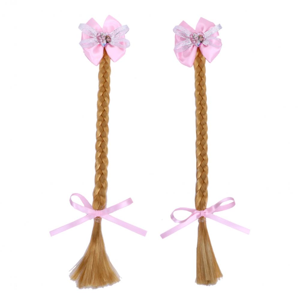 MOQ 2pcs Girls Bow Clip Braided Hair Princess Top Clip Pair Girls Accessories Wholesale