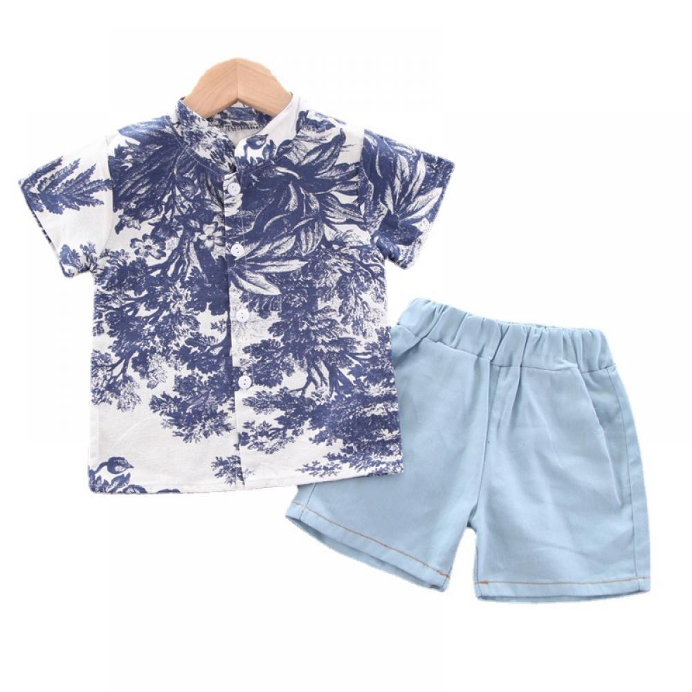 Toddler Boys Set Summer T-shirt And Jeans Shorts Wholesale Boy Clothes