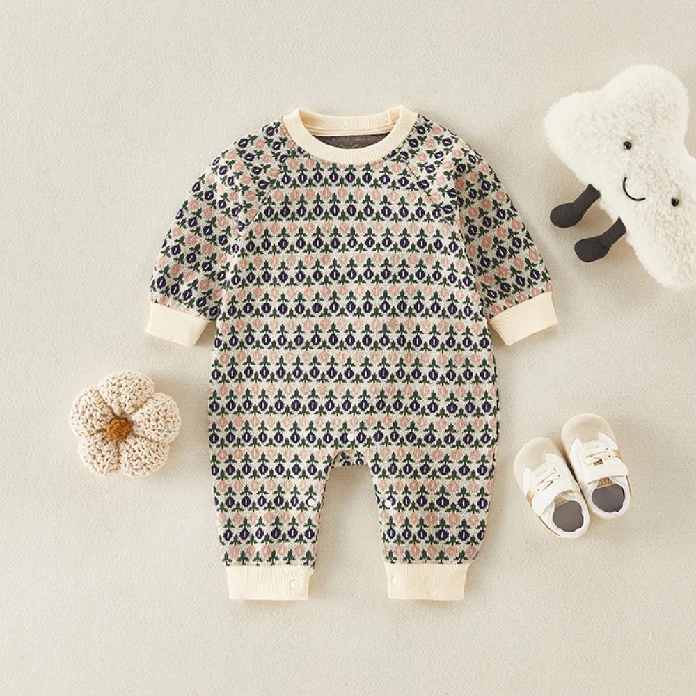 Newborn Boys Autumn Long Sleeve Floral Jumpsuit Buy Baby Clothes Wholesale